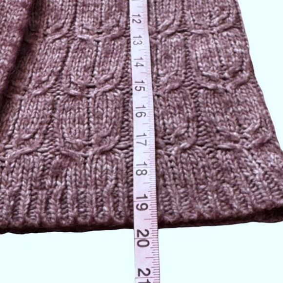 Loft Ann Taylor Alpaca Wool Blend Cardigan Women’s L Open Front Plum - Picture 6 of 12